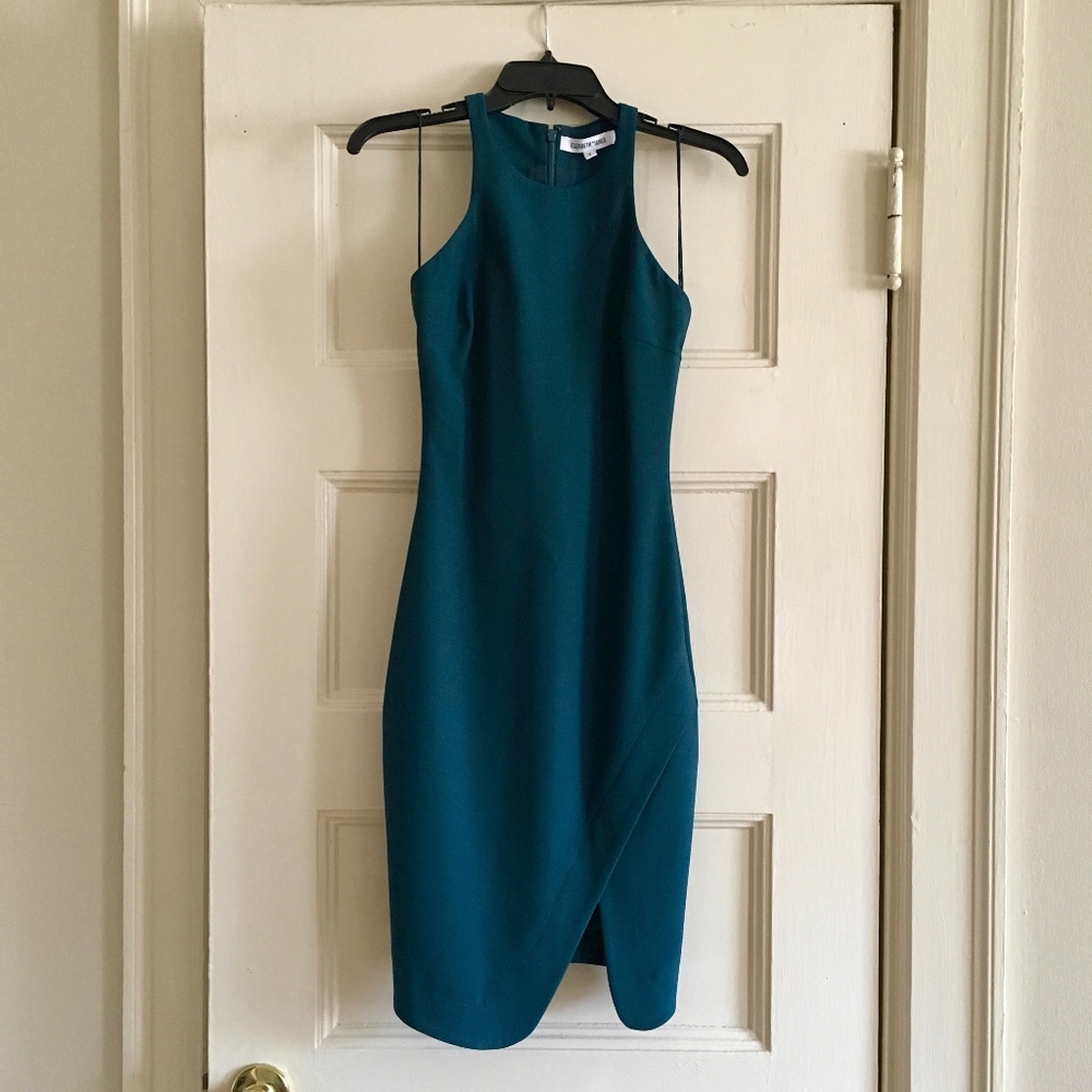 Elizabeth and James | Green Bardot Dress